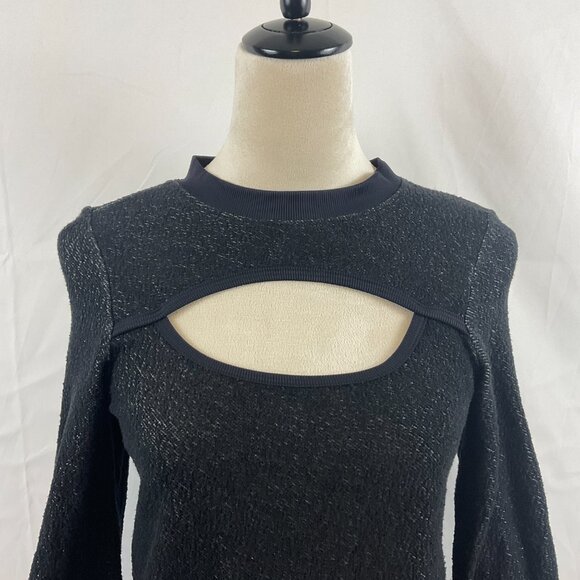 Koral Breach Open Front Sweater S Heather Gray Black Long Sleeve - Picture 3 of 12